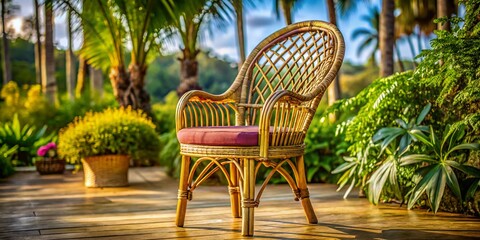 Vintage Rattan Dining Chair for Coastal and Bohemian Decor