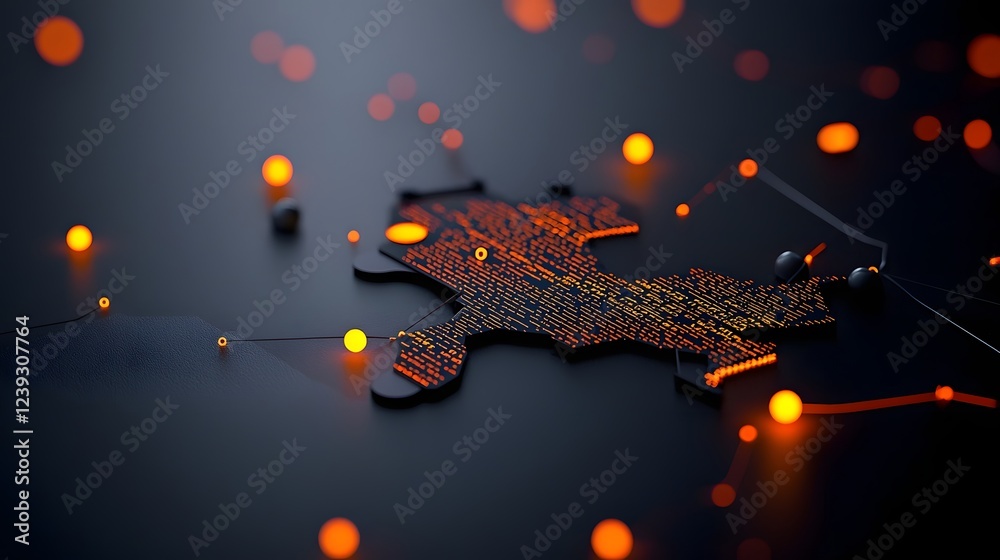 Fototapete mesmerizing digital dance of luminous programming lines in glowing cyber backdrop intricate web of c