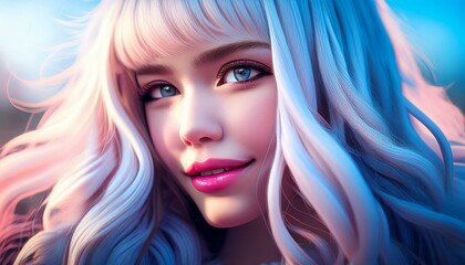 Fototapeta premium portrait of a woman with blonde hair