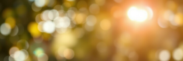 Soft golden sunlight filters through blurred foliage creating a serene atmosphere in nature during late afternoon