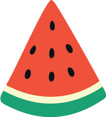 A Watermelon ice cream Icon Vector Illustration Template