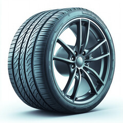 Obraz premium Car Wheel Tire Isolated