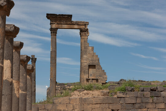 Syria Busra on a cloudy summer day
