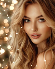 beautiful woman for advertising company Shimmering