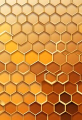 Golden Honeycomb Pattern Abstract Background Design