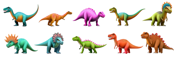 Dinosaur vector illustration set icon on a white background