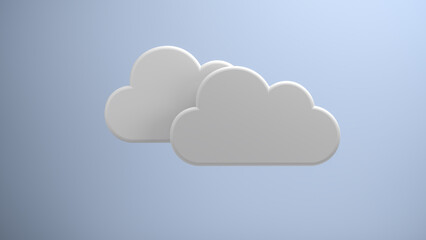 3D Weather forecast series: Overcast sky with clouds, no rain