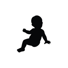 children vector silhouettes, baby silhouette