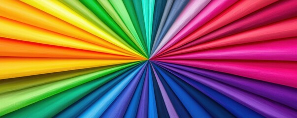 Obraz premium Vibrant textile showcase art studio colorful fabric display creative environment overhead view textile design inspiration