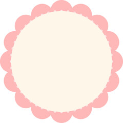 Frame Rounded Decorative Scalloped Shape, Logo Bakery