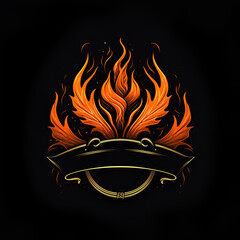 fire flames frame,symbol