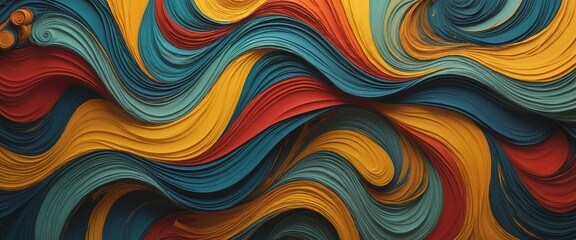 Obraz premium Abstract Art: Vibrant Colors and Textures