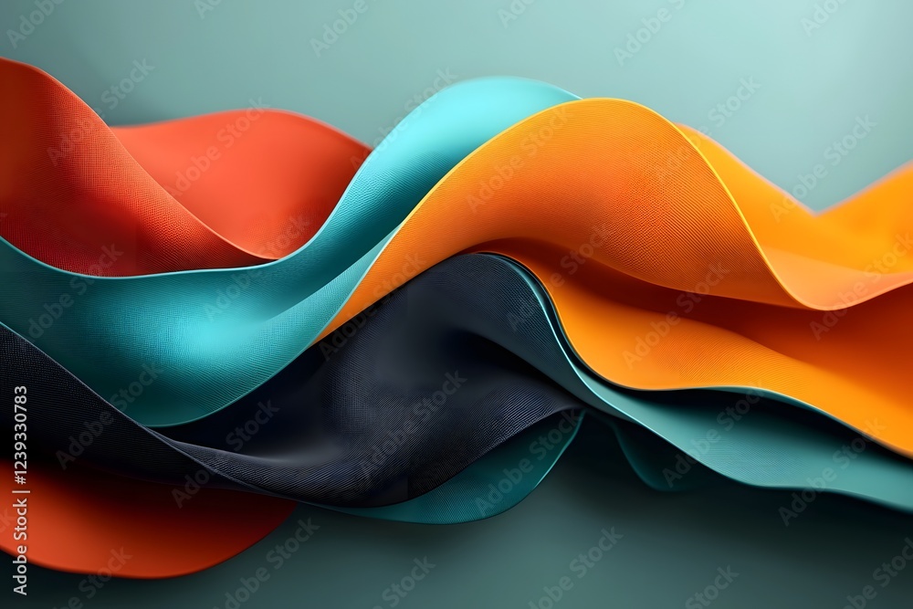 Poster undulating ribbons of binary digits and shifting software algorithms a hypnotic dance of technology 