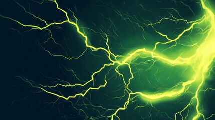 Abstract Glowing Neon Lightning Energy Design