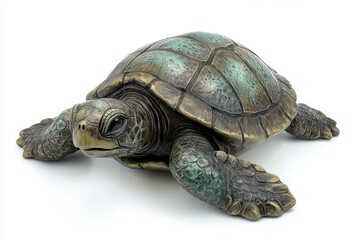 Obraz premium Sea turtle isolated on white background