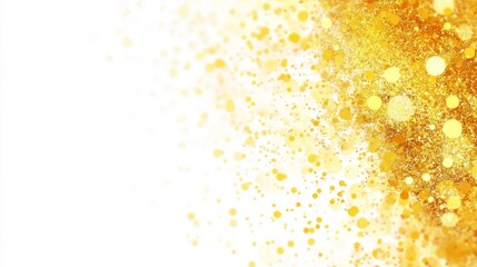 Golden Glitter Background with Sparkling Circles