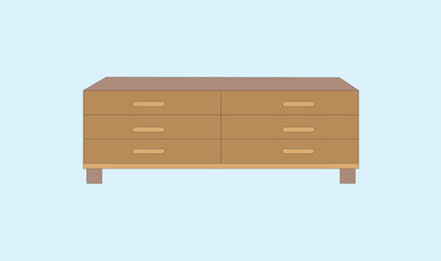 Dresser furniture Bathroom Interior icon Vector illustration