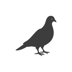 Pigeon Silhouette Vector  Perfect for Logos and Graphics
