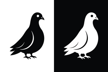 Pigeon Silhouette Vector  Perfect for Logos and Graphics