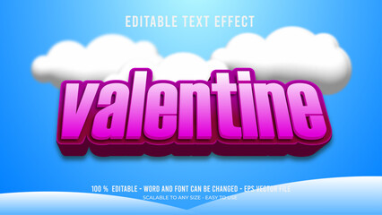 valentine editable text effect
