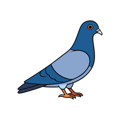 Download Pigeon Silhouette Vector Icon Crisp Black & White
