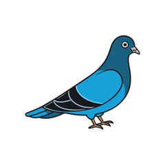 Download Pigeon Silhouette Vector Icon Crisp Black & White