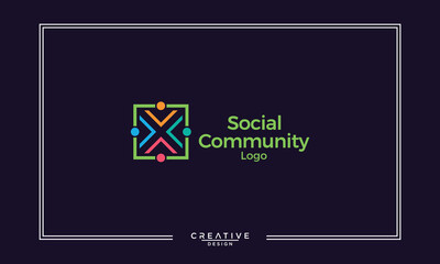 Logo vector icon representing diversity, communication, conference, people connection with chat bubbles to symbolize discussion and  conversation