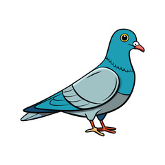 Download Pigeon Silhouette Vector Icon Crisp Black & White
