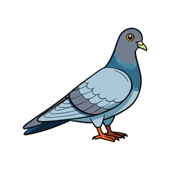 Download Pigeon Silhouette Vector Icon Crisp Black & White