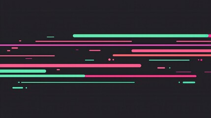 Abstract Colorful Lines on Dark Background for Modern Design Use