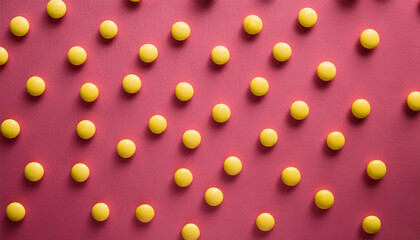 summary background of yellow dots on pink historical past