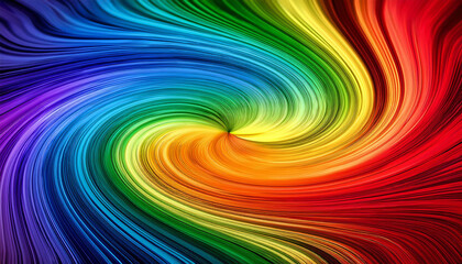 rainbow colour swirly curvy liquid silky round historical past waves bright shade vivid rainbow wallpaper