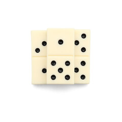 Dominos blocks on white background