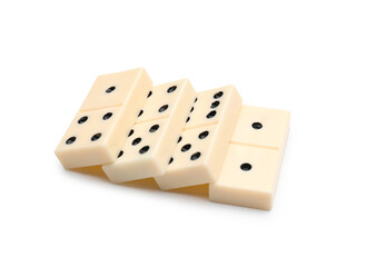 Dominos blocks on white background