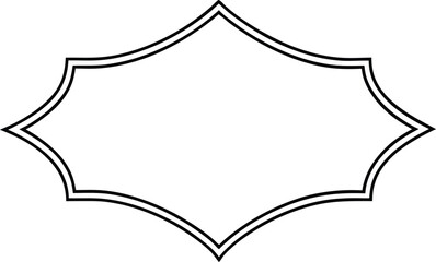 Minimalist decorative frame vector for logos and invitations, Vintage vector ornament. Floral elements 