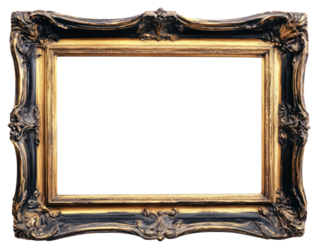 PNG Black square vintage picture frame art decorative painting.