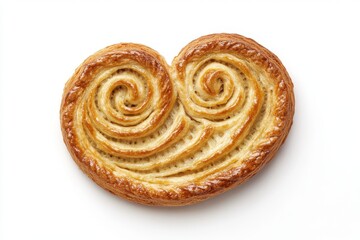 Fototapeta premium Tasty french palmier cookie isolated on white background