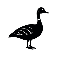 White Faced Whistling Duck Silhouette Vectors for Logos