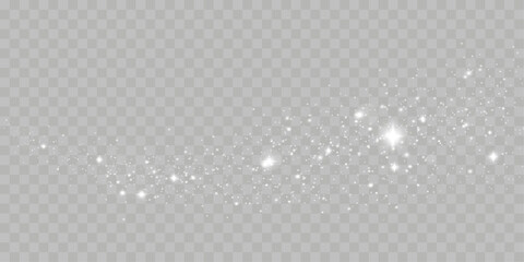 Bright glowing sparkles on a transparent background, resembling a starry or glittering effect.