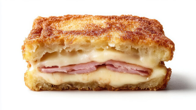 Delicious crispy cordon bleu with melted cheese and ham filling