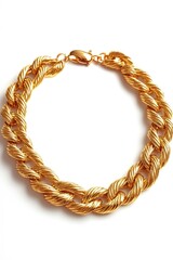 Obraz premium Golden twisted rope bracelet