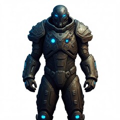 Fototapeta premium Futuristic Military Exoskeleton