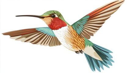 Obraz premium Ruby-Throated Hummingbird: A Flash of Color 