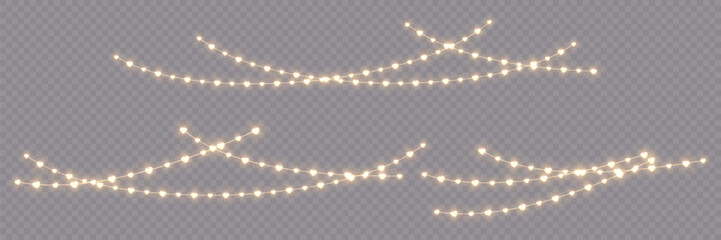 Heart light garland with glowing bulbs for romantic decorations. Seamless Valentine’s Day garland string with fairy lights, designed to enhance love-themed events, weddings, and celebrations.