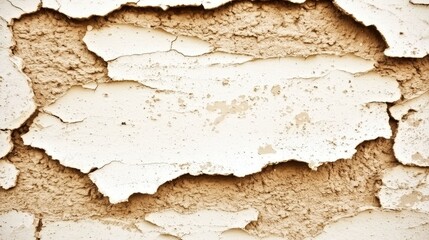 Obraz premium Cracked and Peeling Paint on a Textured Wall Surface Close-Up