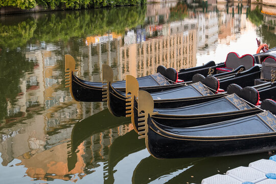 Gondolas Traveling on Porsuk Stream.