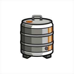 Realistic Beer Keg Icon Vector for Brewery and Bar Designs