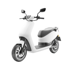 Isolated White Electric Scooter Modern Design