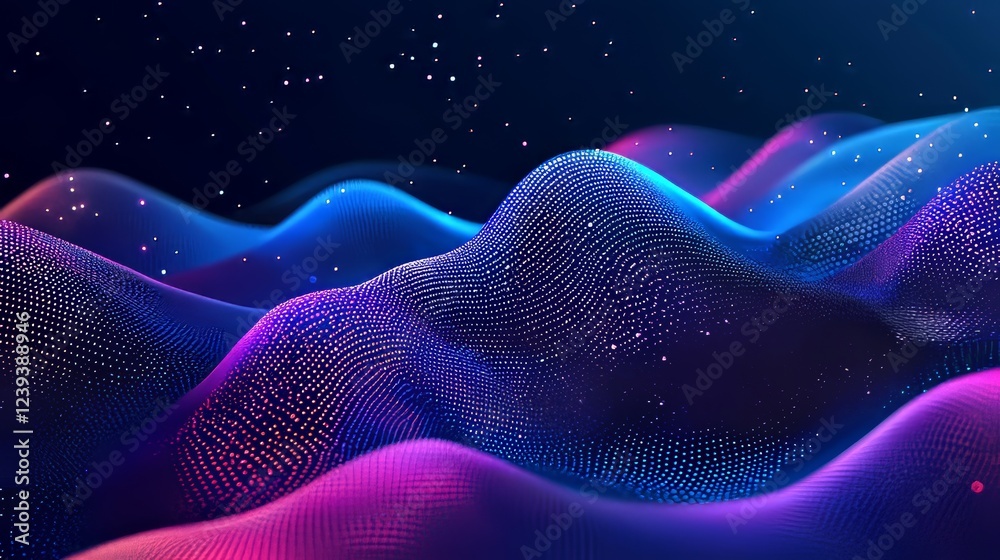 Poster big data technology and data science visualization. data flow concept presented. querying, analyzing
