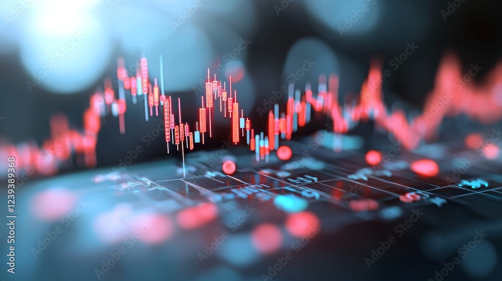 Poster a 3d rendering depicts abstract connected dots and lines symbolizing ai technology and the motion of